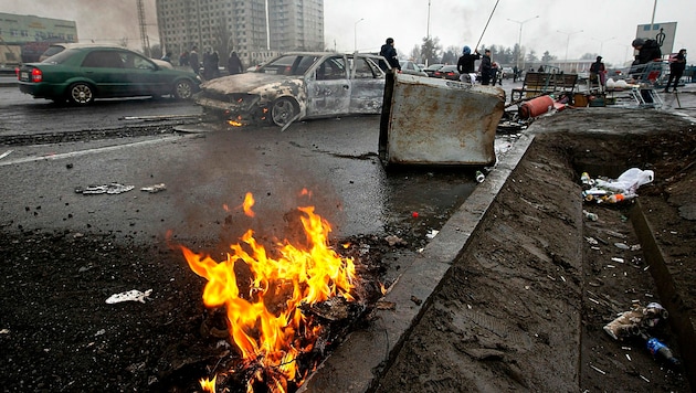 Die größte Verwüstung gibt es in Almaty. (Bild: AP)