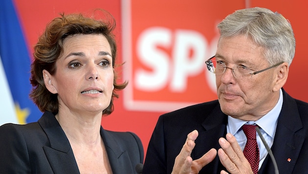 SPÖ-Bundesparteichefin Pamela Rendi-Wagner und Kärntens Landeshauptmann Peter Kaiser: Wohin führt der Weg? (Bild: APA, Krone KREATIV)