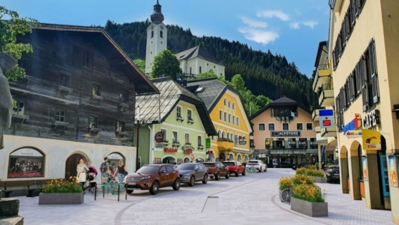 Bürgermeister Johann Rohrmoser (ÖVP) von Großarl plant für das neue Jahr eine Begegnungszone am Marktplatz. (Bild: Gemeinde Großarl)