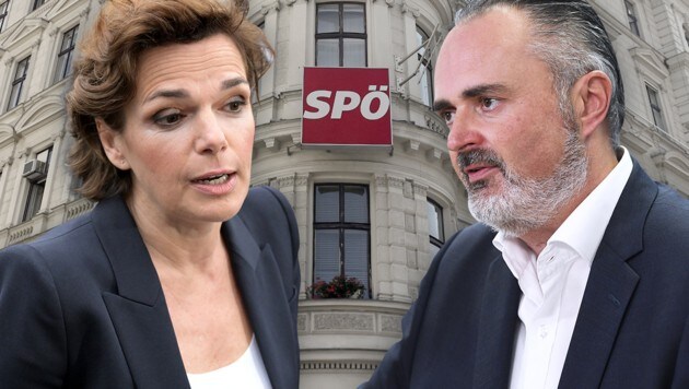 Zum wiederholten Mal stellt sich die SPÖ Burgenland mit Landeshauptmann Hans Peter Doskozil an der Spitze gegen die rote Bundesparteichefin Pamela Rendi-Wagner. (Bild: APA, Krone KREATIV)
