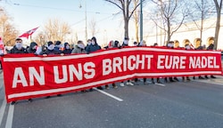 Impfgegner-Demo am 8. Jänner auf der Wiener Ringstraße. Ärzte sind zur Zielscheibe geworden. (Bild: SEPA.Media | Isabelle Ouvrard)