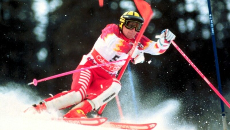 Papa Hubert Strolz wedelte 1988 bei den Olympischen Spielen von Calgary zu Gold im Kombinatonsslalom. (Bild: Votava)