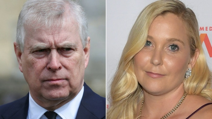 Das Kombi-Bild zeigt Prinz Andrew und Virginia Giuffre, die ihm vorwirft, sie als Teenager ...