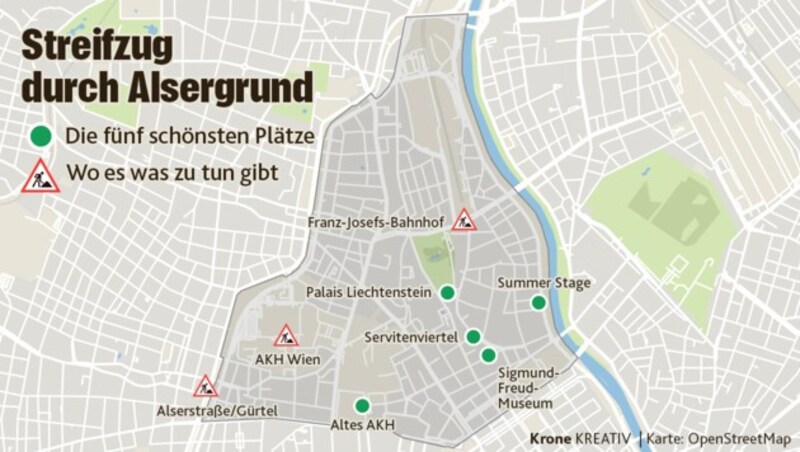 (Bild: Open Street Map Krone/KREATIV)