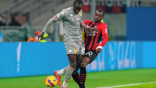 Sturm-Abgang Kelvin Yeboah debütierte gegen den AC Milan (Bild: Associated Press)