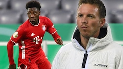 Alphonso Boyle „Phonzie“ Davies und Trainer Julian Nagelsmann (Bild: AP, krone.at-grafik)