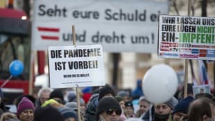 Demonstration gegen Corona-Maßnahmen am 15. Jänner 2022 (Archivbild) (Bild: APA/TOBIAS STEINMAURER)