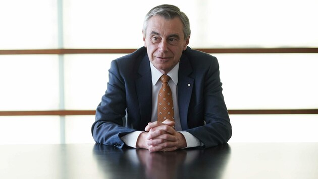 Heinrich Schaller, Generaldirektor der Raiffeisenlandesbank Oberösterreich. (Bild: Markus Wenzel)