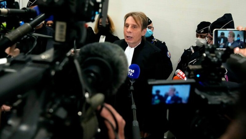 Olivier Pardo vertritt Eric Zemmour vor Gericht. (Bild: AP)