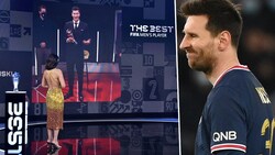 Während Robert Lewandowski den Preis abstaubte, ging Lionel Messi leer aus. (Bild: APA/AFP/POOL/Harold Cunningham, APA/FRANCK FIFE)