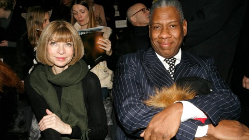 Andre Leon Talley mit „Vogue“-Chefredakteurin Anna Wintour (Bild: AP2007)