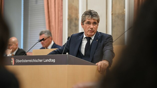FPÖ-Klubobmann Herwig Mahr bei einer Rede im OÖ Landtag (Bild: Wenzel Markus)