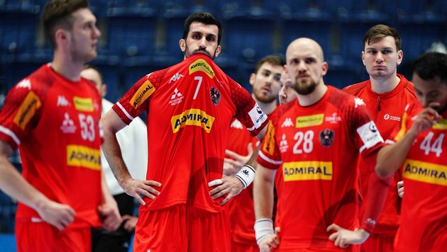 Die Handballstars des österreichischen Nationalteams waren nach drei Niederlagen in drei Spielen bei der EM enttäuscht. (Bild: DIENER / Eva Manhart)