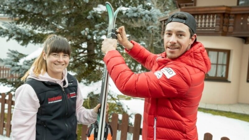 Sonja Gigler und Mathias Graf stiegen erst vor dieser Saison von den Alpinen ins Skicrosslager um. Bereits in ihrem Premierenwinter konnten sich beide in die Europacup-Siegerlisten eintragen´und gelten nun als große Hoffnungen für die Olympischen Spiele 2026 in Mailand. (Bild: Maurice Shourot)