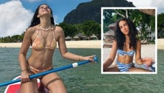 GZSZ-Darstellerin Chryssanthi Kavazi (32) macht uns aktuell mit ihren wunderschönen Urlaubsfotos neidisch. Die Brünette genießt auf Mauritius eine schöne Zeit mit der Familie und nimmt dabei ihre Follower auf Instagram mit. (Bild: Krone KREATIV; Instagram.com)