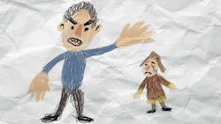In Kinderzeichnungen findet man oft Hinweise auf erlebte Gewalt. (Bild: Krone KREATIV)