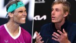 Rafael Nadal (li.) und Denis Shapovalov (Bild: APA/AFP/Martin KEEP, AP)