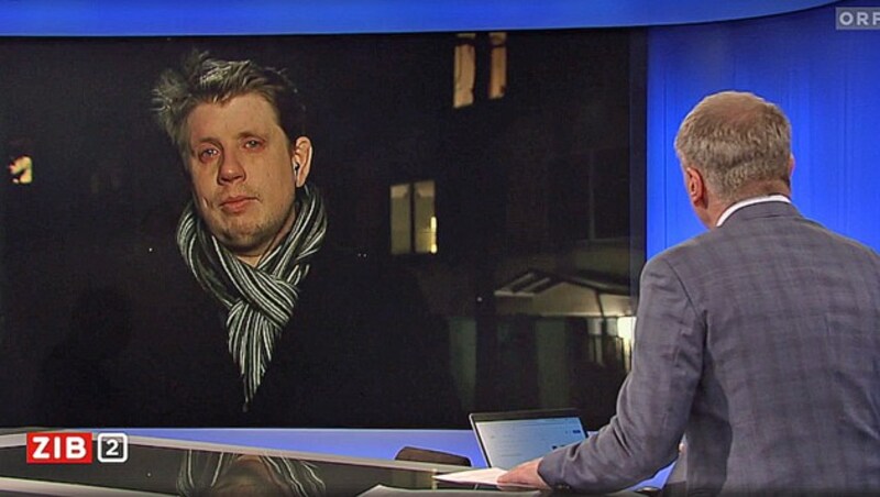 Komplexitätsforscher Peter Klimek in der „ZiB 2“ (Bild: ORF)