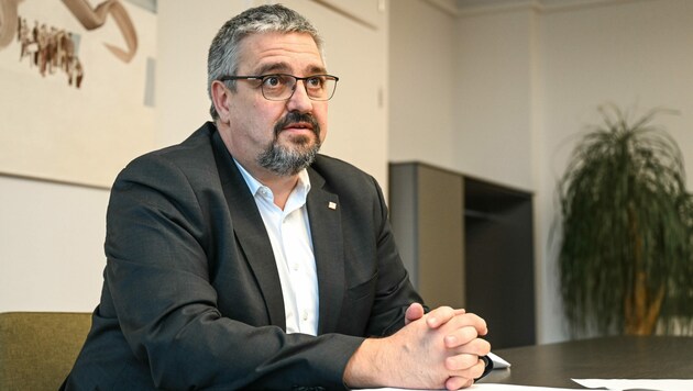 Andreas Stangl, Präsident der Arbeiterkammer und nun auch Vorsitzender des ÖGB Oberösterreich. (Bild: Markus Wenzel)
