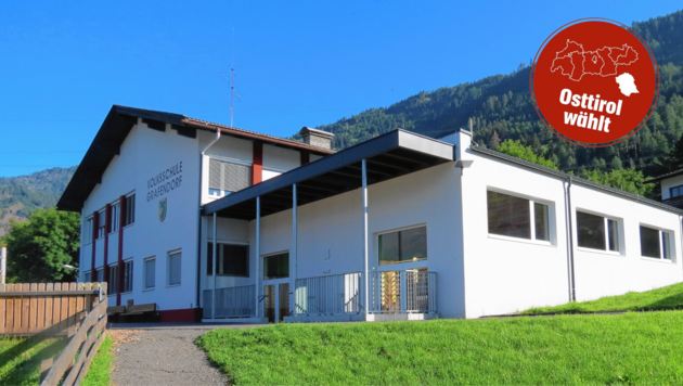 In neuem Glanz erstrahlt die Volksschule Gaimberg, die man samt Turnsaal aus- und umgebaut hat. (Bild: Gemeinde Gaimberg)