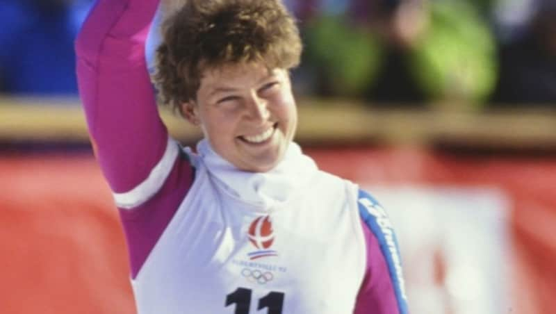 Erste Salzburger Doppel-Olympiasiegerin: Petra Kronberger 1992 in Albertville. (Bild: Schaadfoto/Werek)