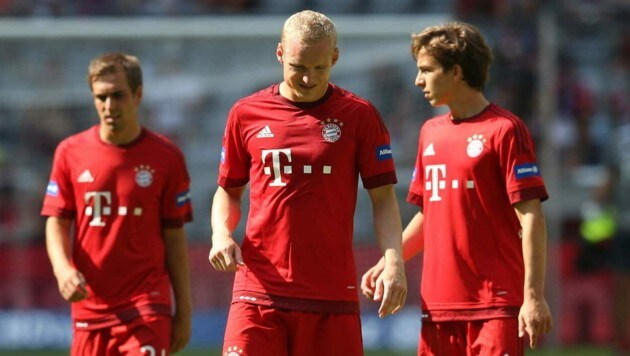 Ex-Bayern-Kapitän Philipp Lahm, Sebastian Rode und Gianluca Gaudino (v. li.). (Bild: GEPA pictures)