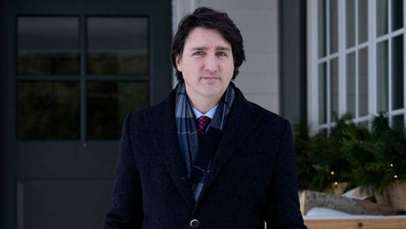 Premierminister Justin Trudeau meldete sich aus der Quarantäne zu den Protesten. (Bild: AP)