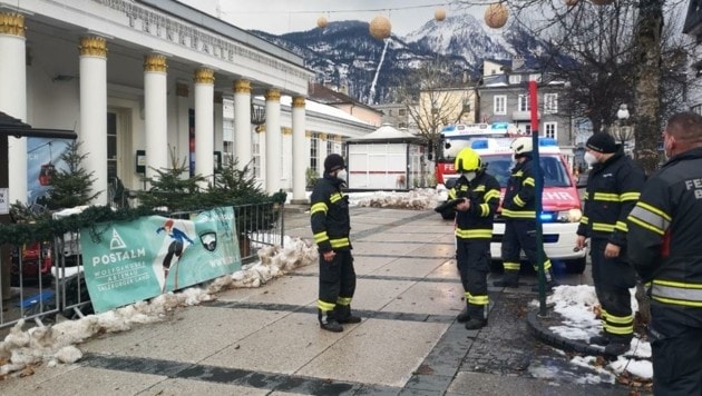 Vor Ort konnten es die Helfer der Feuerwehr Bad Ischl nicht fassen, dass sie alarmiert wurden (Bild: Feuerwehr Bad Ischl)