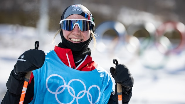 Kann wieder lachen: Loipenfloh Teresa Stadlober. (Bild: GEPA pictures)