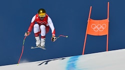 Slalomspezialist Johannes Strolz setzte im zweiten Training auf der Olympia-Abfahrtsstrecke von Yanqing ein Ausrufezeichen. (Bild: AFP)
