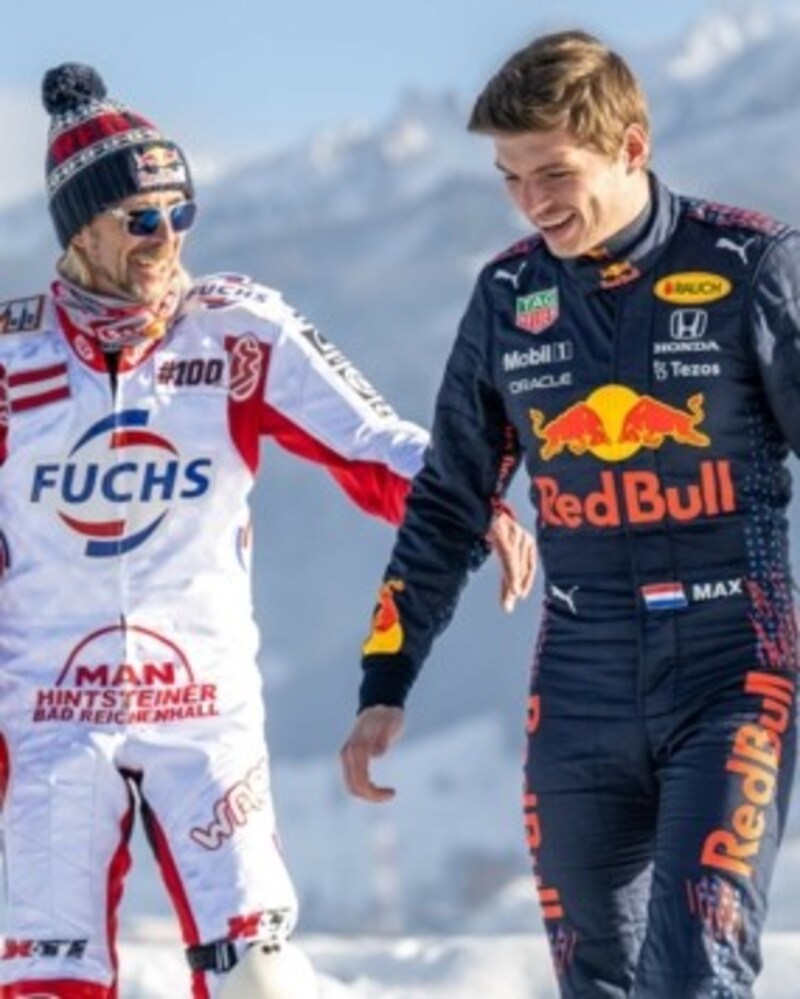 Hatten Spaß: Franky Zorn (li.) und Max Verstappen (Bild: Franky Zorn)