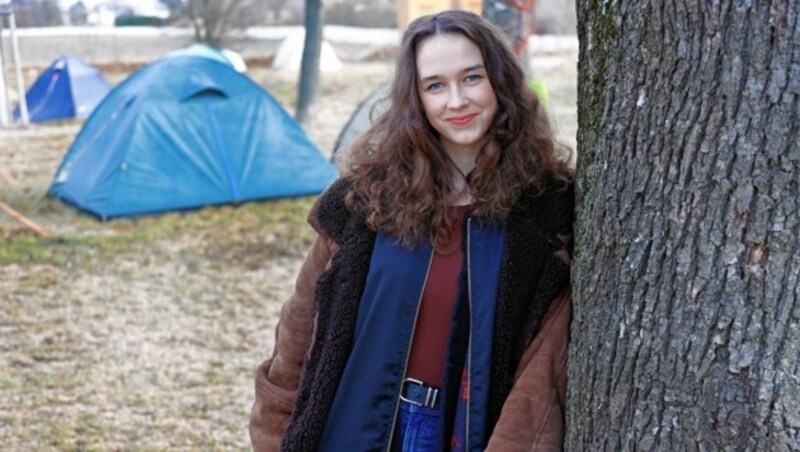 Das Gesicht der "Lobau bleibt"-Bewegung: Lena Schilling (Bild: Reinhard HOLL)