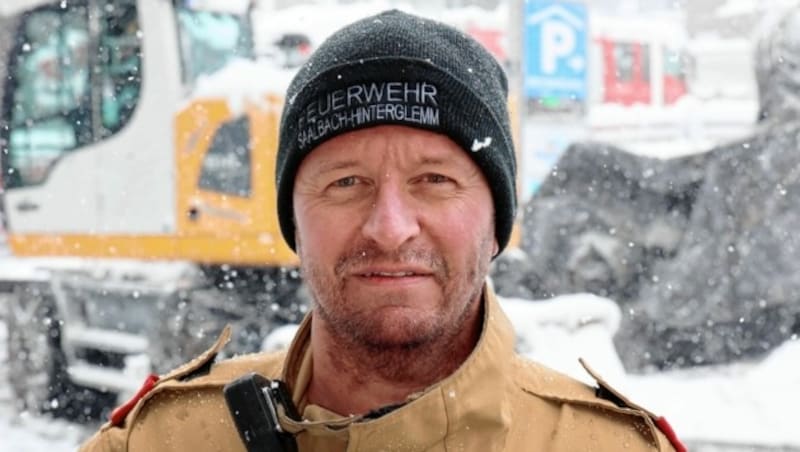 Michael Eberharter, Kommandant der Feuerwehr Saalbach-Hinterglemm (Bild: Roland Hoelzl)