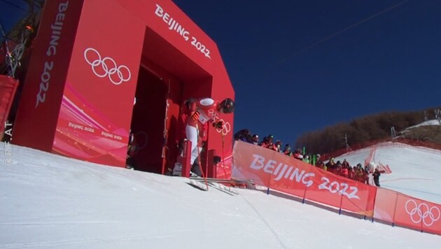 Matthias Mayer am Start (Bild: ORF (Screenshot))