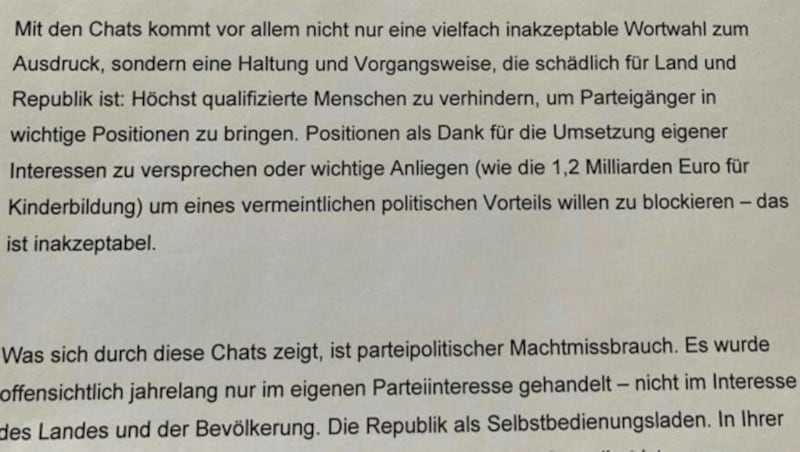 Der offene Brief der SPÖ an Johanna Mikl-Leitner. (Bild: zVg)