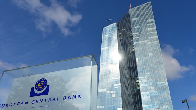 Die Europäische Zentralbank in Frankfurt