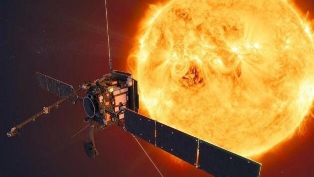 Die Raumsonde „Solar Orbiter“ kommt der Sonne nahe, der Hitzeschild stammt von RUAG. (Bild: ESA)