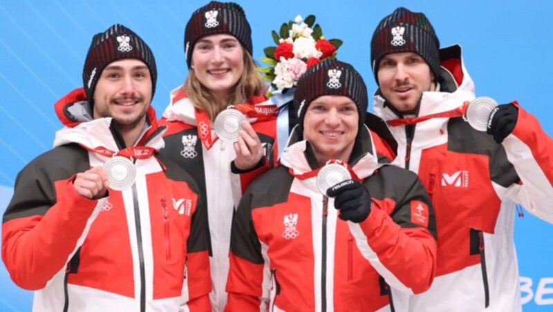 Lorenz Koller, Madeleine Egle, Wolfgang Kindl, Thomas Steu (Bild: APA/EXPA/JOHANN GRODER)