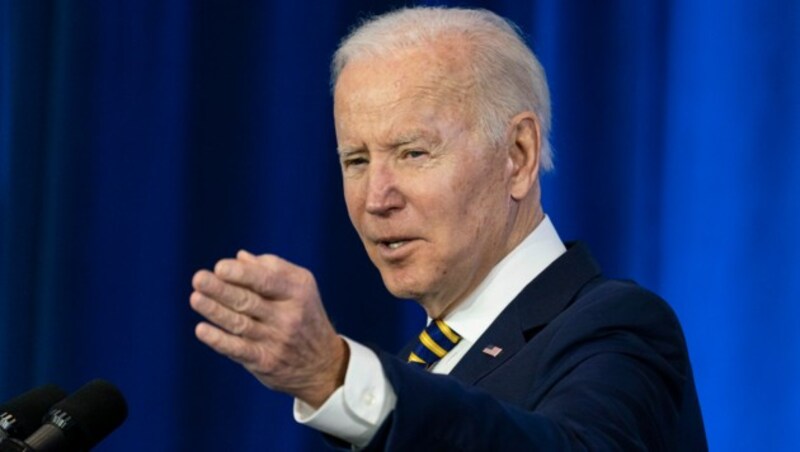 US-Präsident Joe Biden hat den Ton gegenüber Russland im Ukraine-Konflikt wieder verschärft. (Bild: AP)