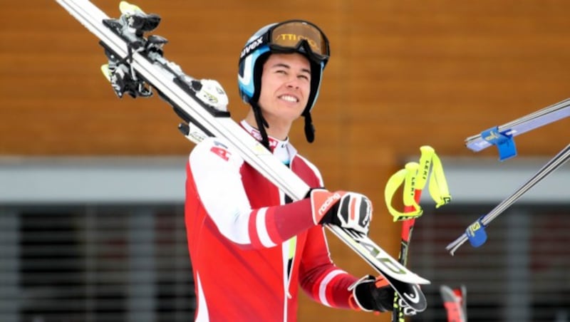 Für Lukas Feurstein gab es in einem Europacup-Super-G erstmals keine Punkte. (Bild: ANDREAS TROESTER)