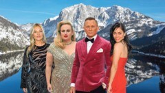 Waren schon zu Gast im Ausseerland: Kate Moss, Rebel Wilson, Daniel Craig und Natalia Imbruglia (Bild: Tom Lamm, Viennareport, Starpix/A. Tuma, AP, AFP; Krone KREATIV)