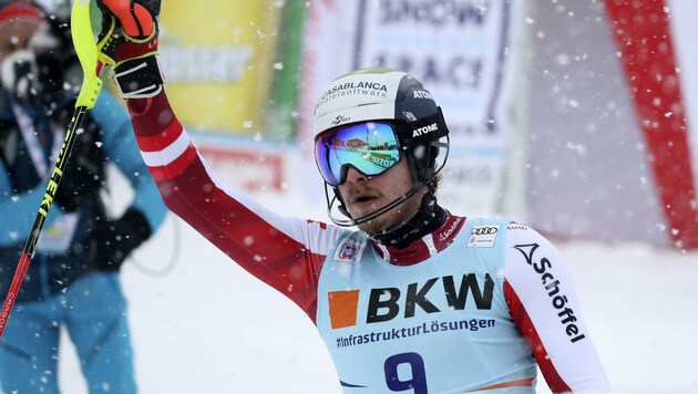 Gewann im Jänner 2021 in Flachau sein erstes Weltcuprennen: Manuel Feller. (Bild: Tröster Andreas)