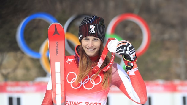 Silber 2022 in Peking: Mirjam Puchner vom WSV St. Johann. (Bild: Birbaumer Christof)