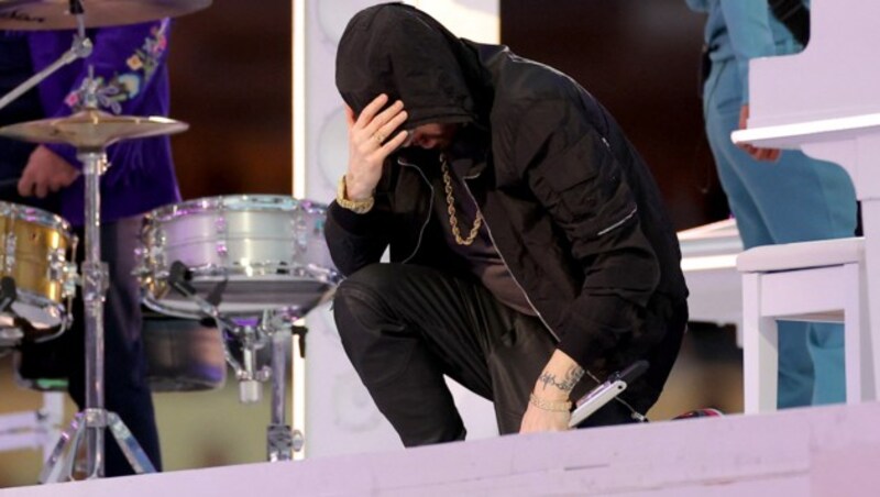 Eminem erregte mit seinem Kniefall die Gemüter. (Bild: 2022 Getty Images)