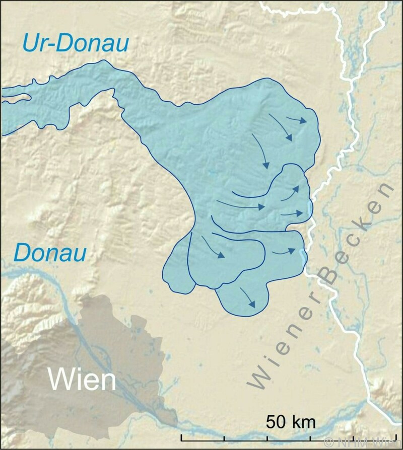 Die Grafik zeigt die Ausdehnung des Deltas der Ur-Donau vor 11,5 Millionen Jahren (Bild: NHM Wien/Matthias Harzhauser)