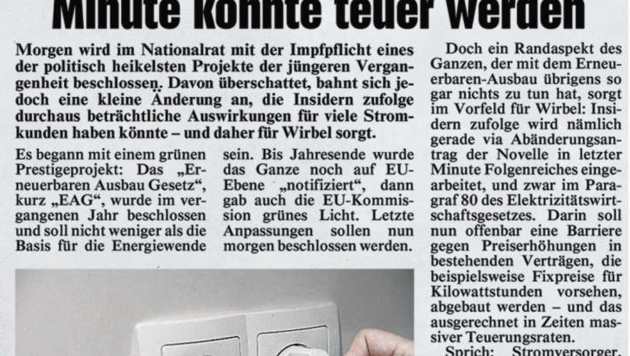 Am 19. Jänner berichtete die „Krone“ über die drohenden Verschlechterungen für Kunden. Die SPÖ, die das Paket mitbeschloss, sah damals ein „gutes Gesamtpaket“ (Bild: dan-stock.adobe.com)