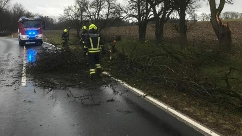 Sturmeinsätze im niederösterreichischen Bezirk Amstetten (Bild: APA/BFKDO Amstetten)