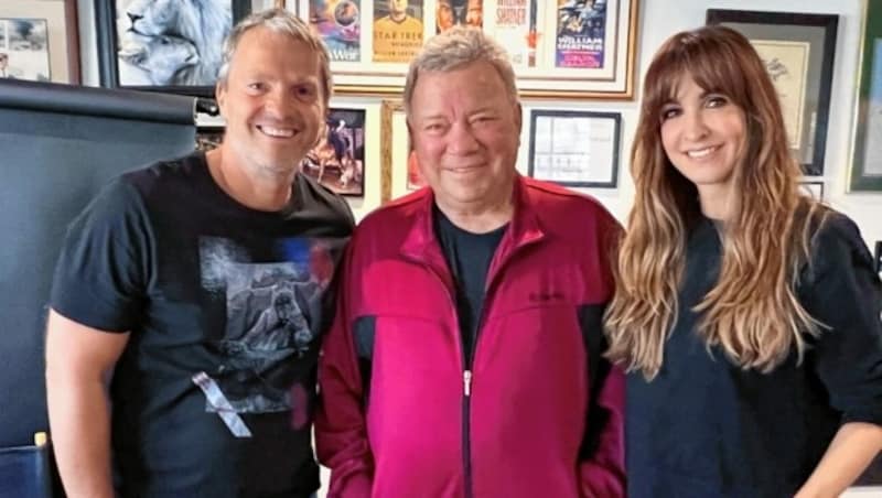 Freundschaft: Shatner mit Manfred und Nelly Baumann (Bild: Manfred Baumann)