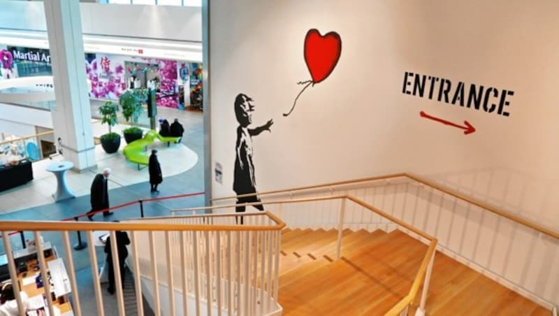 Das Grazer Einkaufszentrum Citypark steht ´ganz im Zeichen von Banksy (Bild: Sepp Pail)