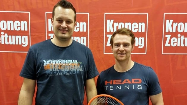 Patrick Ofner (re.) zu Gast im „Krone“-Sportpodcast (Bild: zVg/JOMO KG)